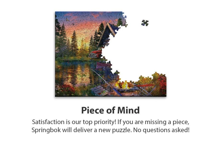 Sun Kissed Cabin 500 Piece Jigsaw Puzzle by Springbok Puzzles