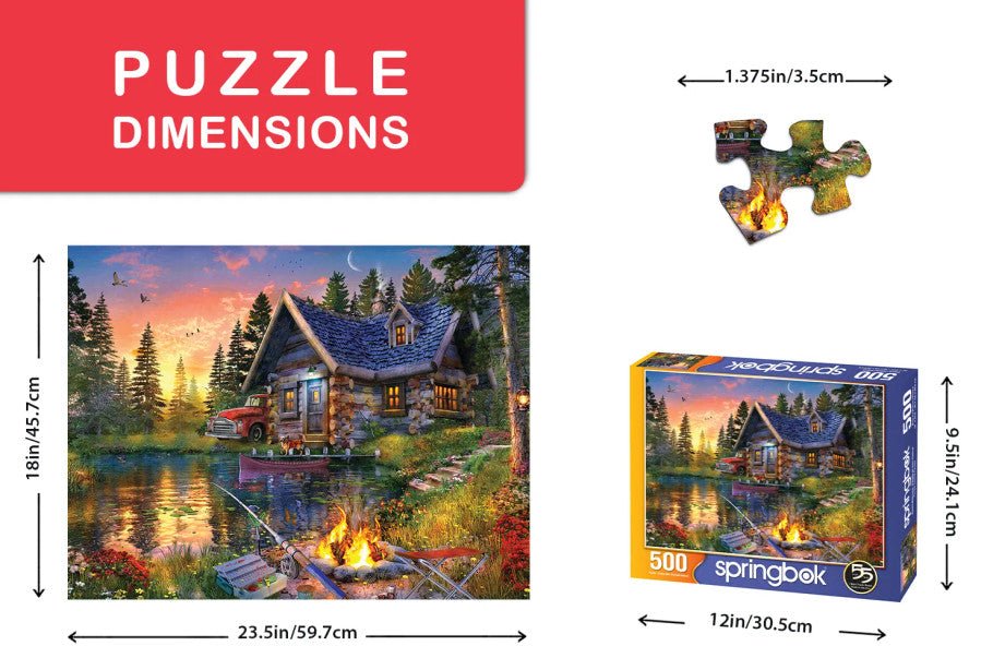 Sun Kissed Cabin 500 Piece Jigsaw Puzzle by Springbok Puzzles