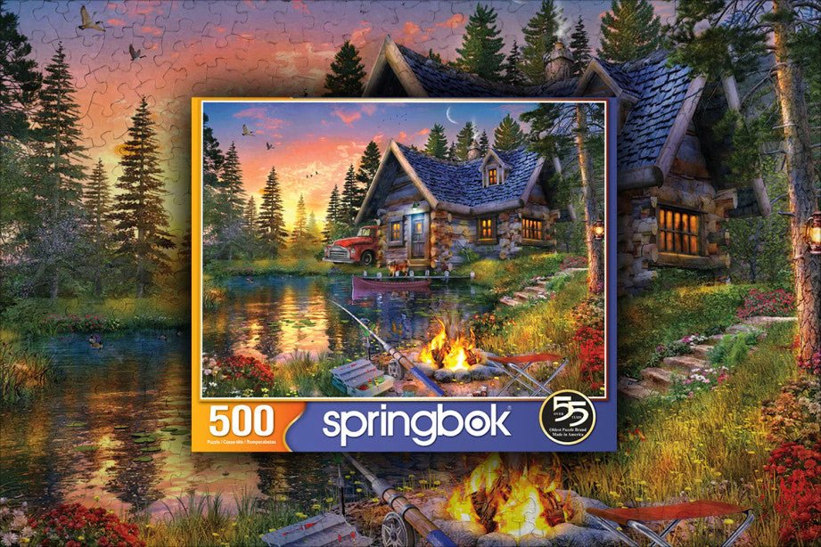 Sun Kissed Cabin 500 Piece Jigsaw Puzzle by Springbok Puzzles