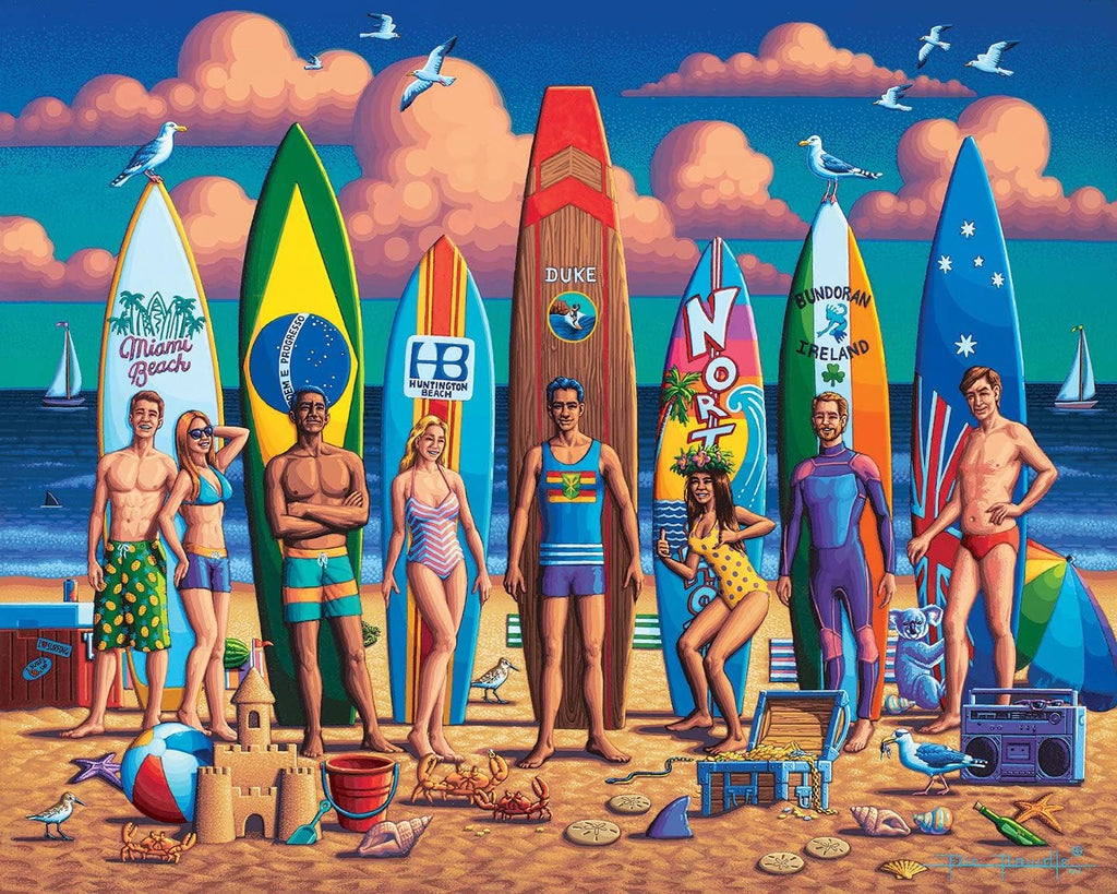 Surfing Around The World 500 Piece Jigsaw Puzzle by Dowdle