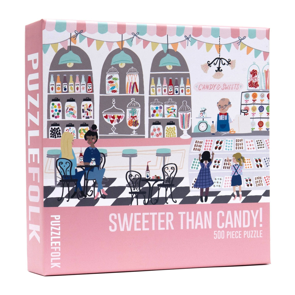 Sweeter Than Candy! 500 Piece Puzzle by Puzzlefolk | Nostalgic Candy Shop Jigsaw Puzzle
