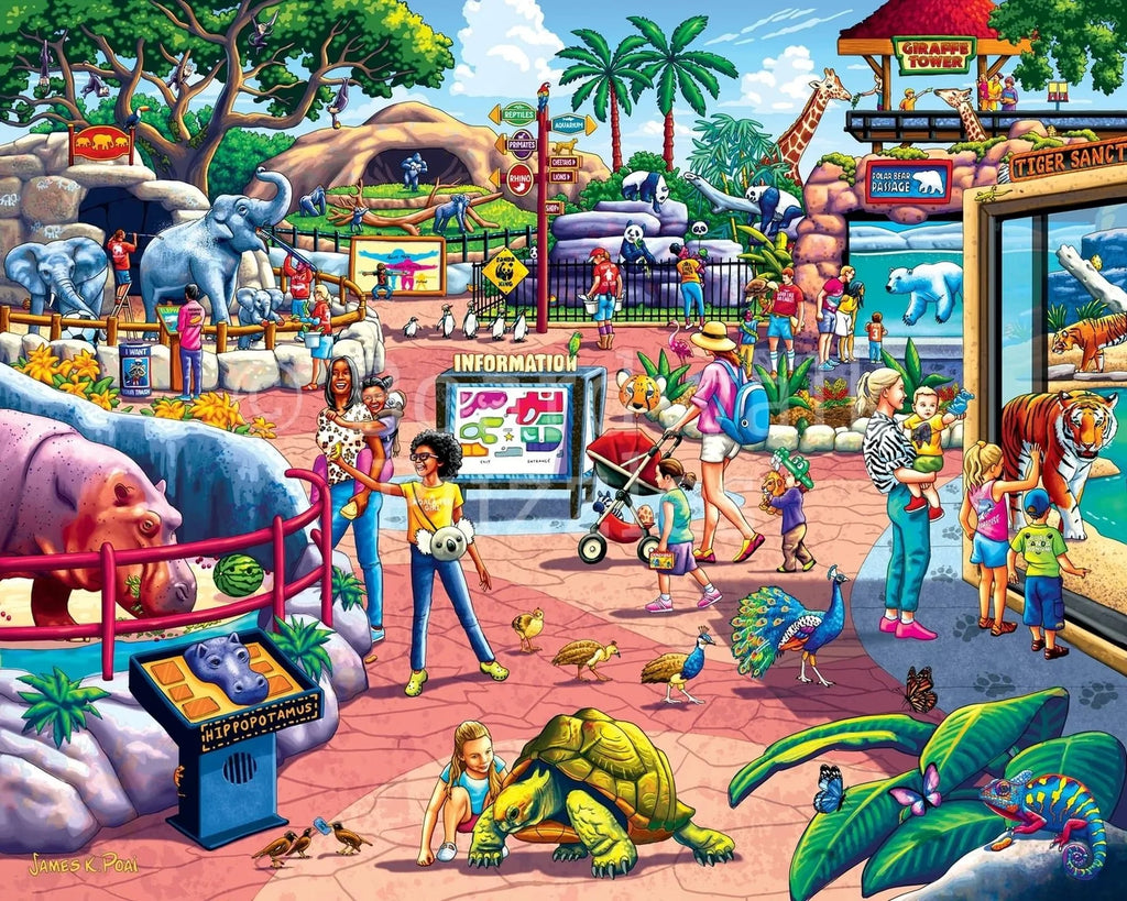 The Zoo 500 Piece Jigsaw Puzzle by Boardwalk Puzzle Company