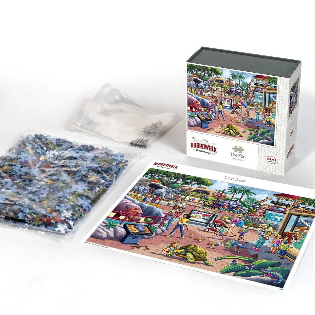The Zoo 500 Piece Jigsaw Puzzle by Boardwalk Puzzle Company