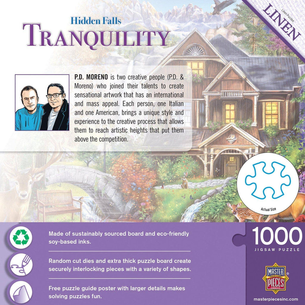 Tranquility - Hidden Falls Cottage 1000 Piece Jigsaw Puzzle by Masterpieces Puzzles
