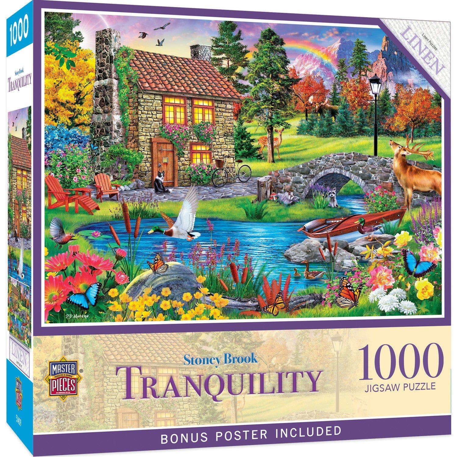 Tranquility - Stoney Brook Cottage 1000 Piece Jigsaw Puzzle by Masterpieces Puzzles