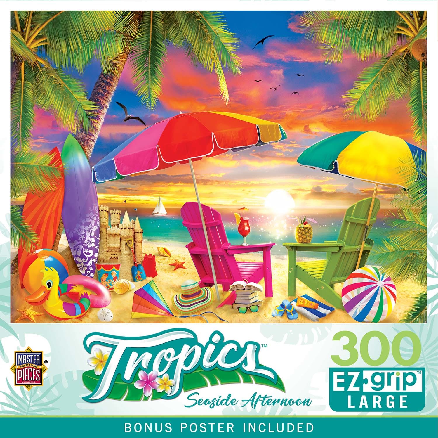 Tropics Seaside Afternoon 300 Piece EZ Grip Jigsaw Puzzle | Masterpieces