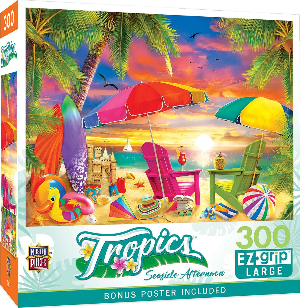 Tropics Seaside Afternoon 300 Piece EZ Grip Jigsaw Puzzle | Masterpieces