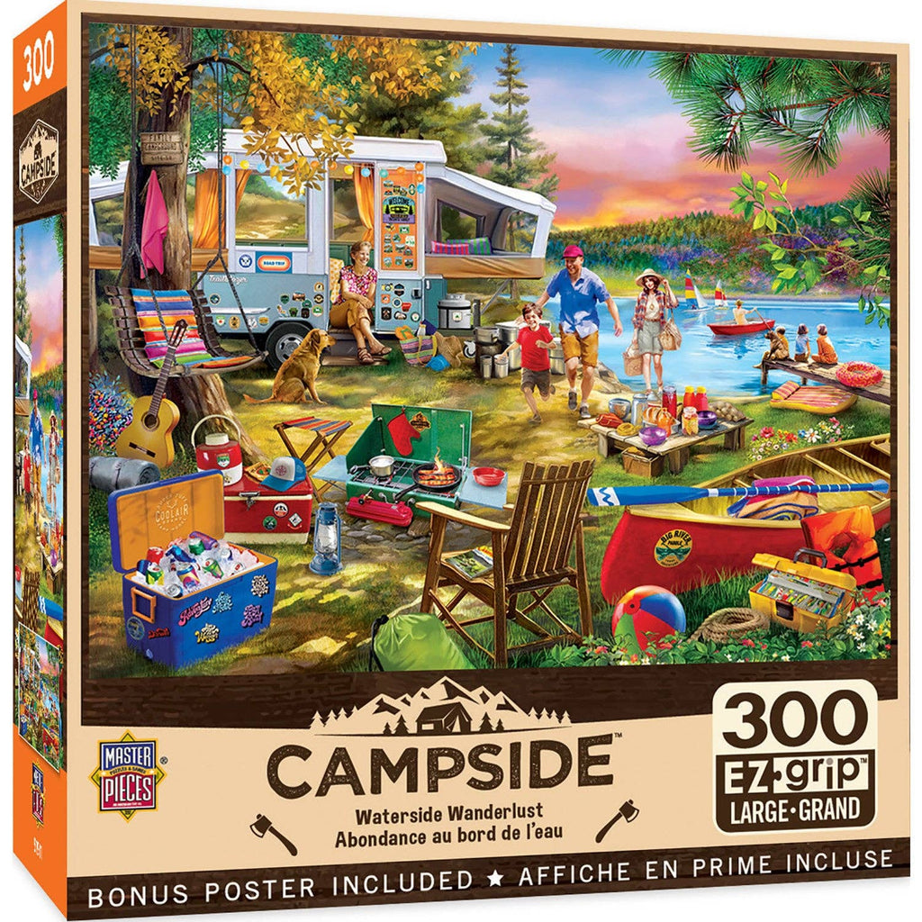 Waterslide Wanderlust Campside 300 Piece EZ Grip Puzzle by Masterpieces
