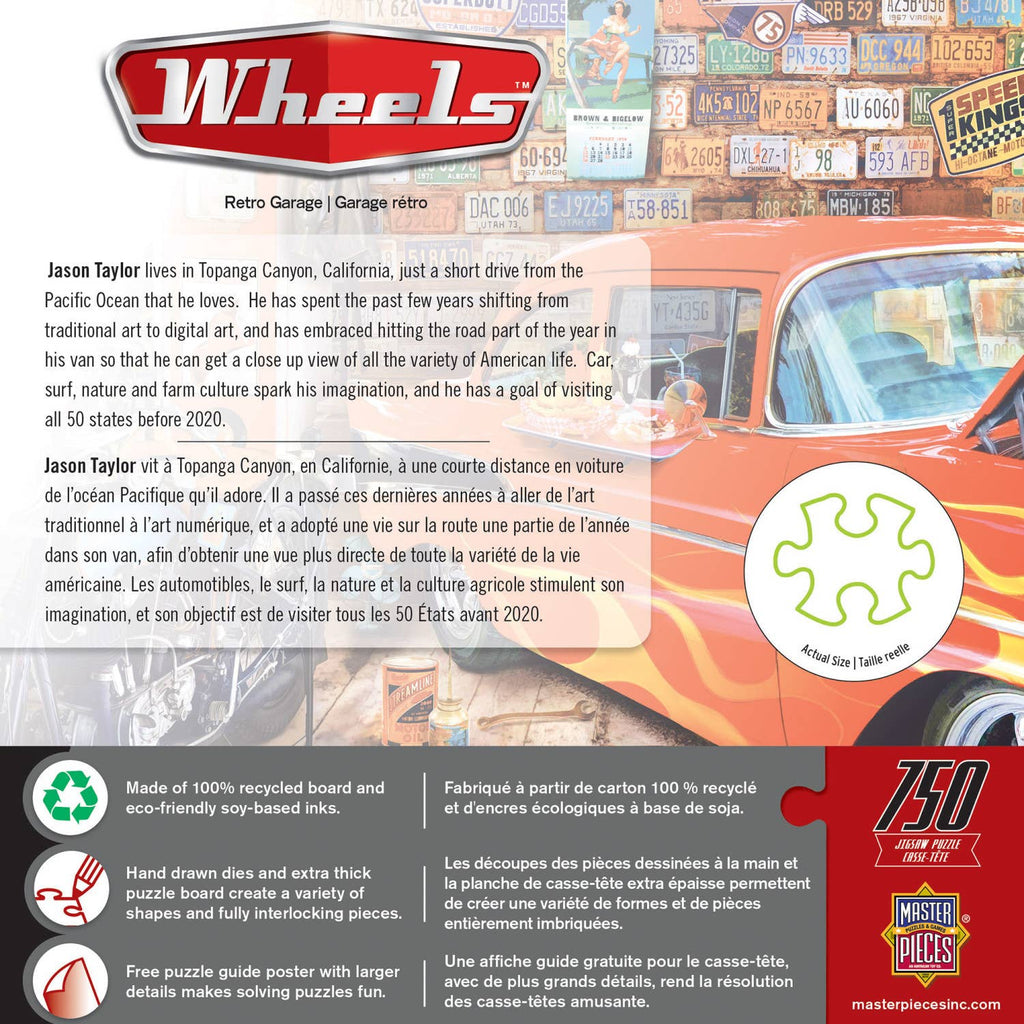Wheels - Retro Garage 750 Piece Puzzle by Masterpieces Puzzles