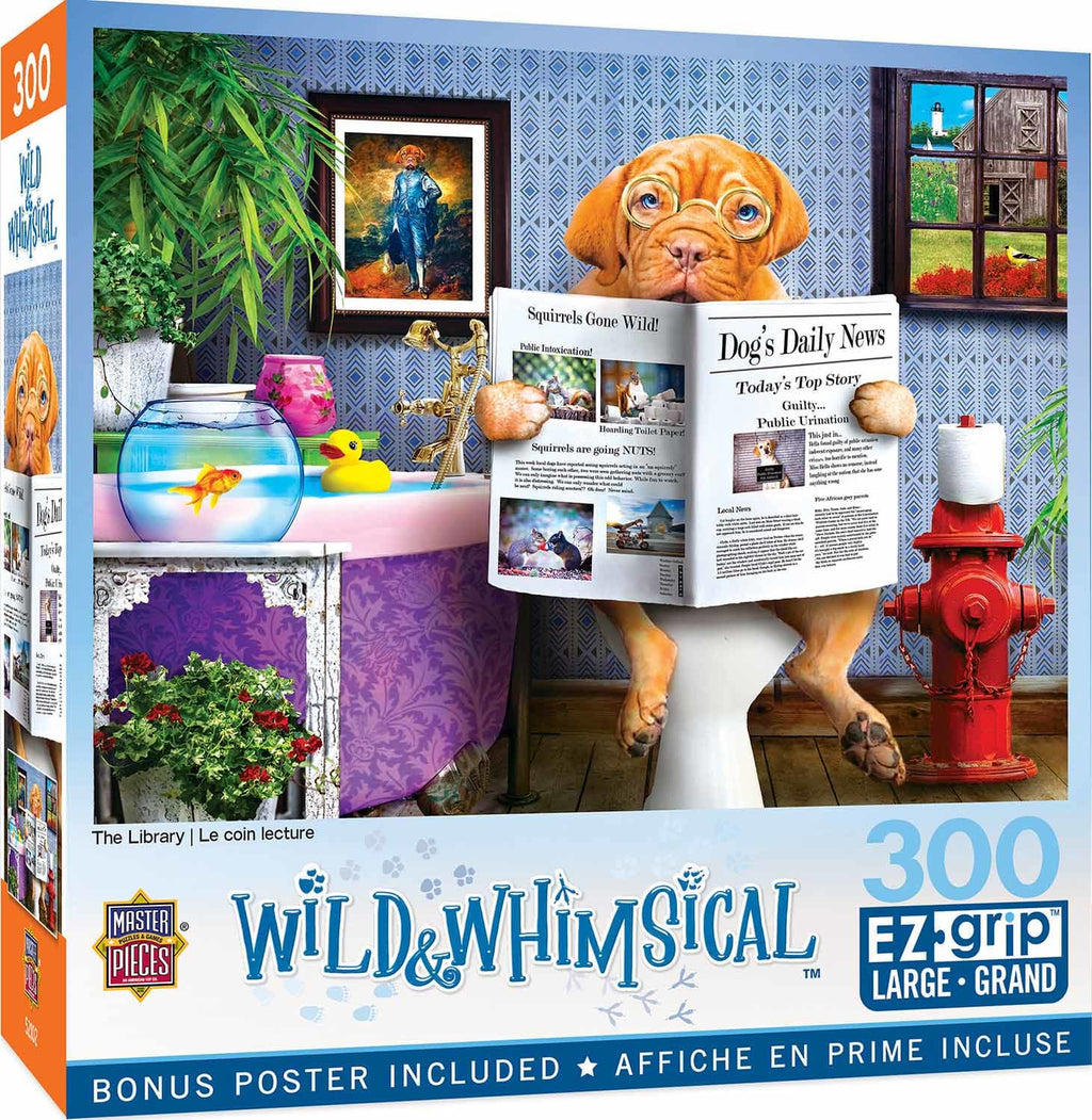 Wild & Whimsical The Library 300 Piece EZ Grip Jigsaw Puzzle | Masterpieces