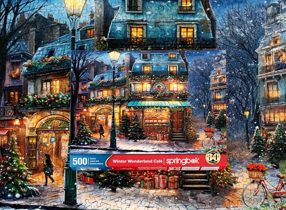 Winter Wonderland Cafe 500 Piece Jigsaw Puzzle by Springbok Puzzles