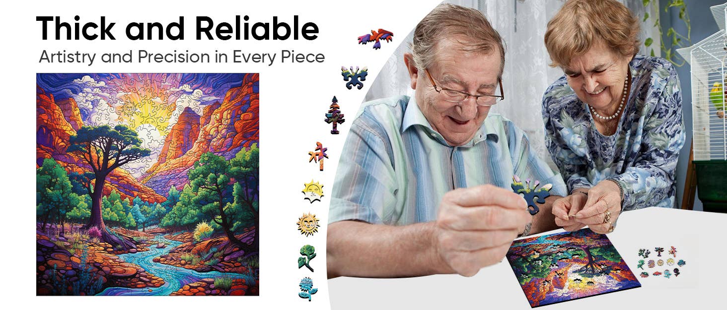 Zion Zen 300 Piece Wooden Jigsaw Puzzle | Trippy Puzzle Co