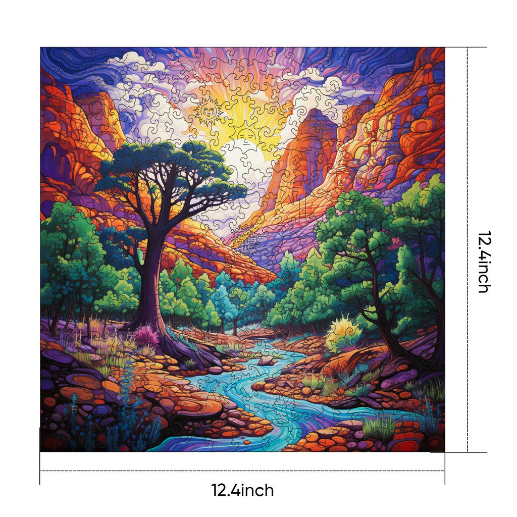 Zion Zen 300 Piece Wooden Jigsaw Puzzle | Trippy Puzzle Co