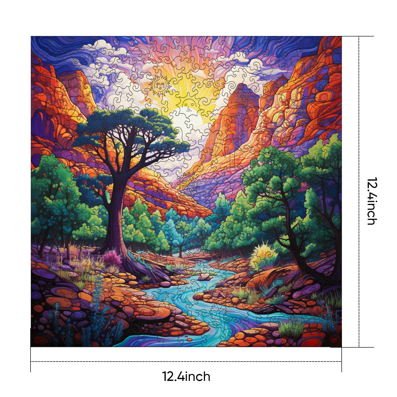Zion Zen 300 Piece Wooden Jigsaw Puzzle | Trippy Puzzle Co